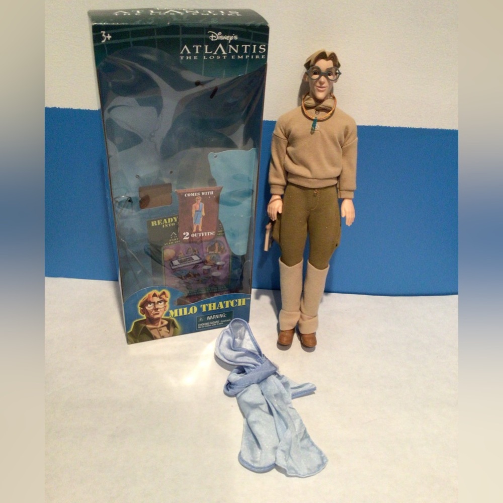 Disney Atlantis The Lost Empire Milo Thatch Collector Figure w/ Original Box